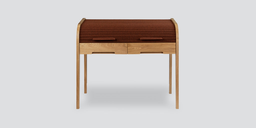 Tuntum, Scriba oak and wool shutter,  multi functional working desk.