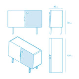 Tuntum, Ritmo oak bluetooth speaker cabinet dimensions
