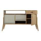 Tuntum, Arruma, oak and wool shutters,  multi functional sideboard.