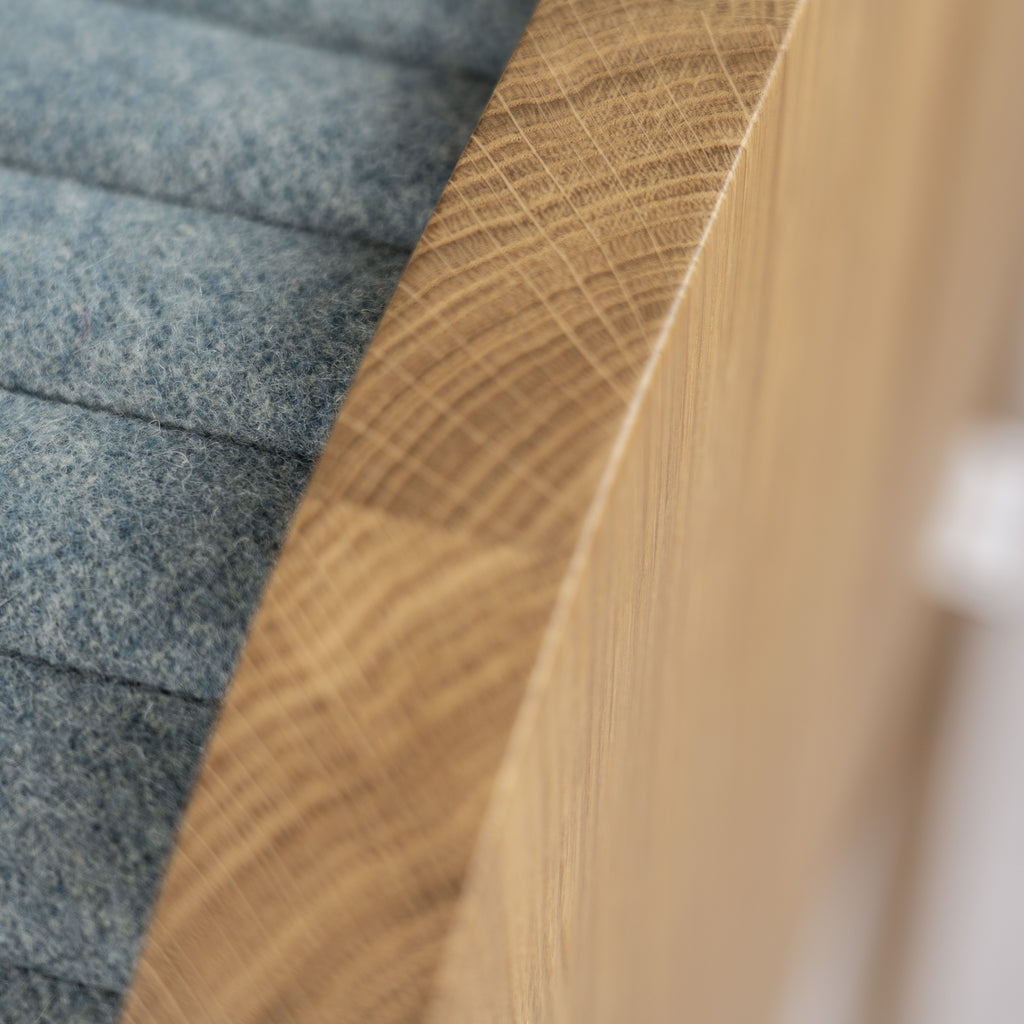 Tuntum, Scriba oak and wool shutter,  multi functional working desk.