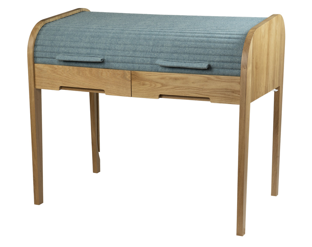 Tuntum, Scriba oak and wool shutter,  multi functional working desk.