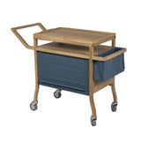 Tuntum, Sofia oak and wool shutters tea cart service trolley