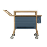 Tuntum, Sofia oak and wool shutters tea cart service trolley