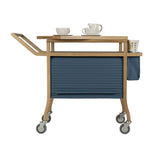 Tuntum, Sofia oak and wool shutters tea cart service trolley
